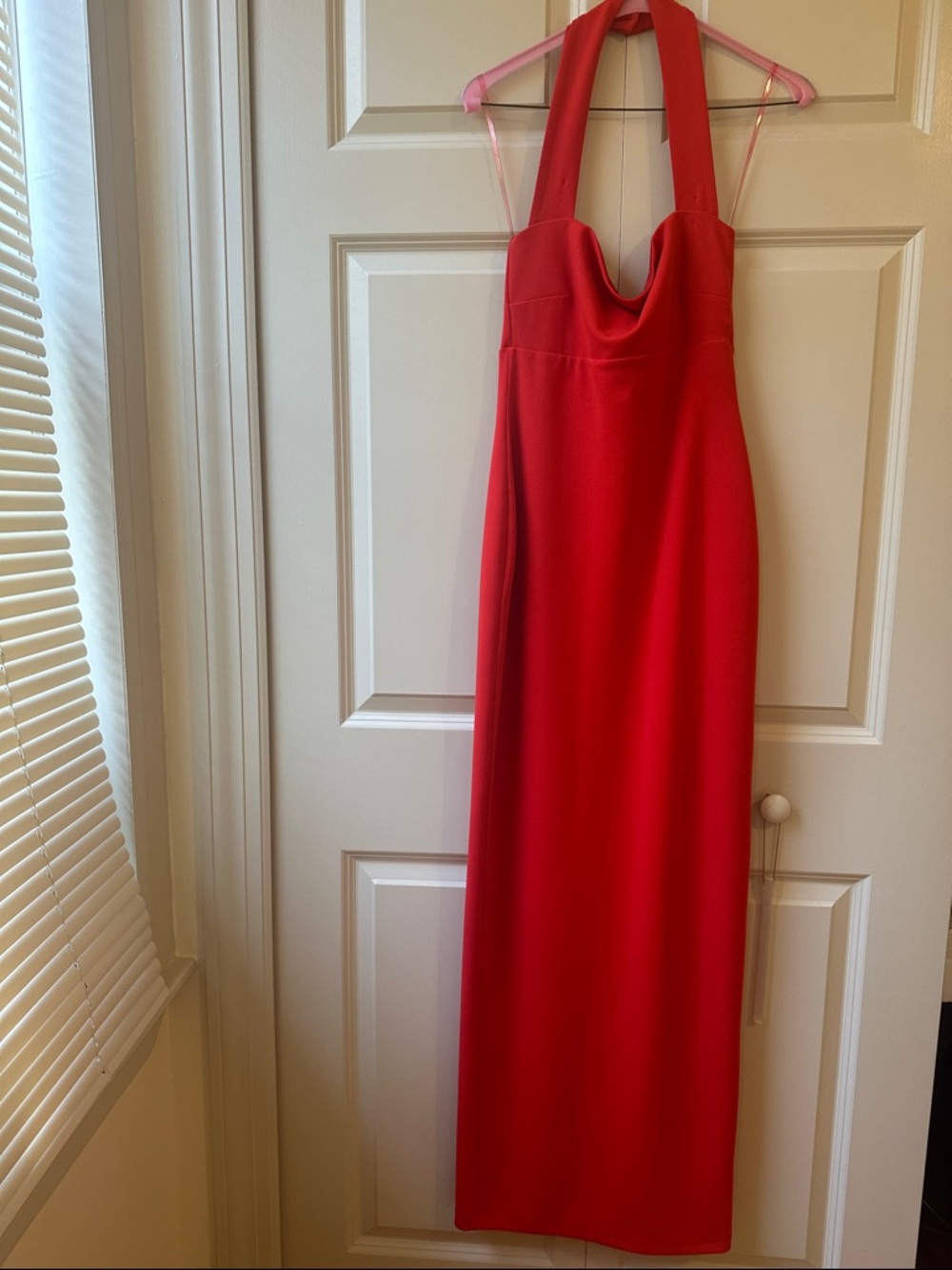 Nookie Red Halter Backless Maxi Dress